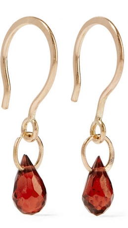 MELISSA JOY MANNING 14-karat gold garnet earrings $190