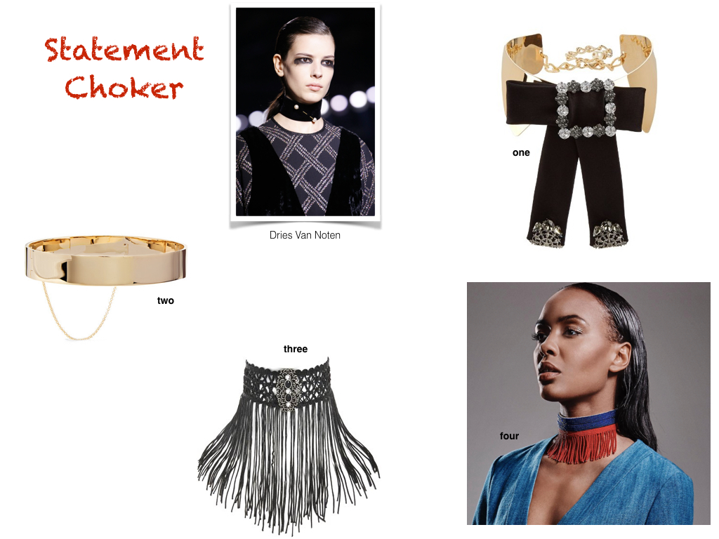 one. Dolce & Gabbana , $1,895 | two. Eddie Borgo , $375 | three. Topshop , $25 | four. needle + thraed , custom