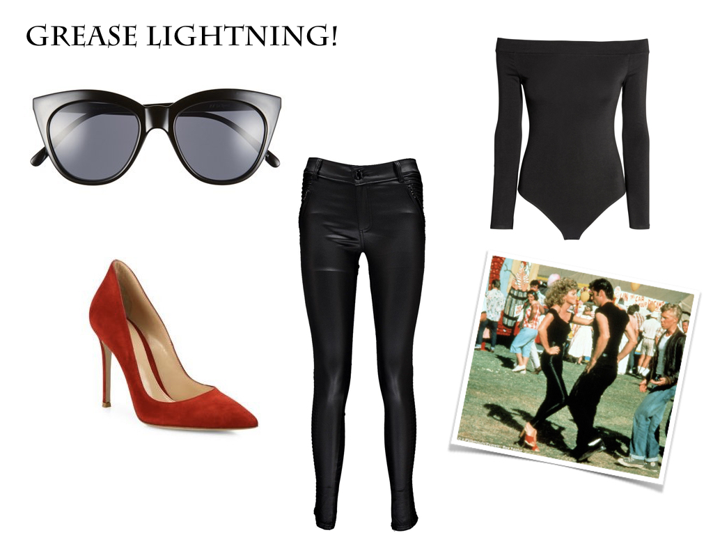 sunglasses, Le Specs , $59 // shoes, Gianvito Rossi , $795 // trousers, boohoo , $40 // bodysuit, H&M , $17.99