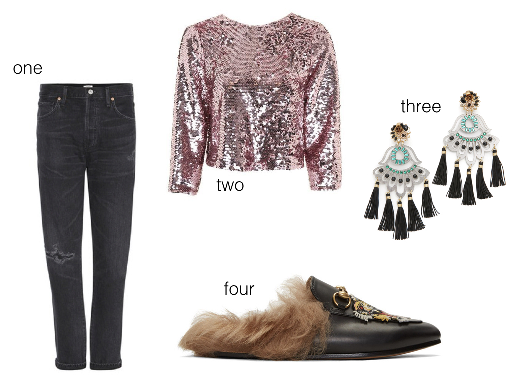 one. Citizens of Humanity , $253 | two. Topshop , $125 | three. Mercedes Salazar , $215 | four. Gucci , $995
