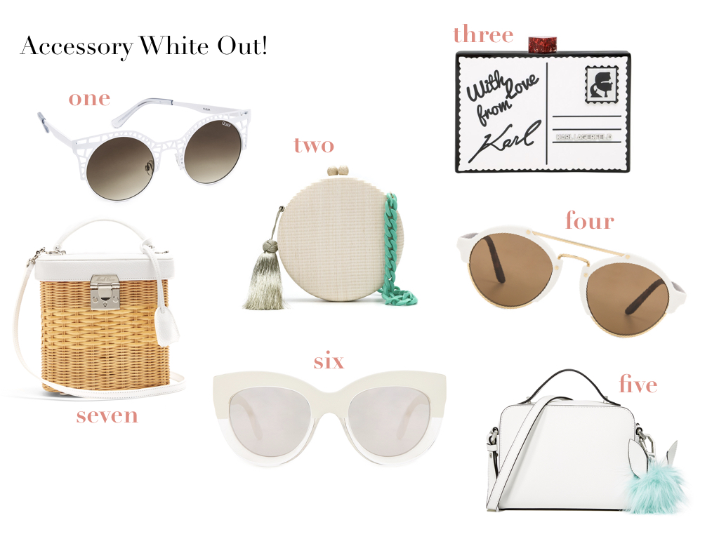 one. QUAY , $60 | two. SERPUI , $302 | three. KARL LAGERFELD , $195 | four. ILLESTEVA , $300 | five. KENDALL + KYLIE , $175 | six. SEAFOLLY , $109 | seven. MARK CROSS , $1,786