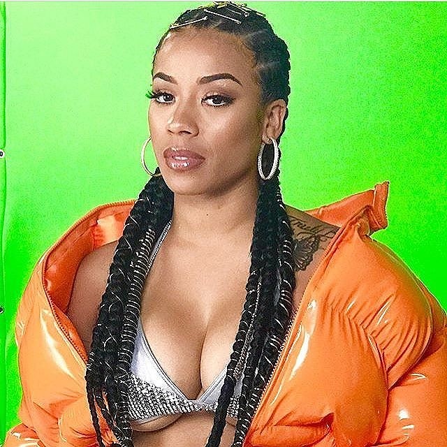 Keyshia Cole with stylish pins in her braids