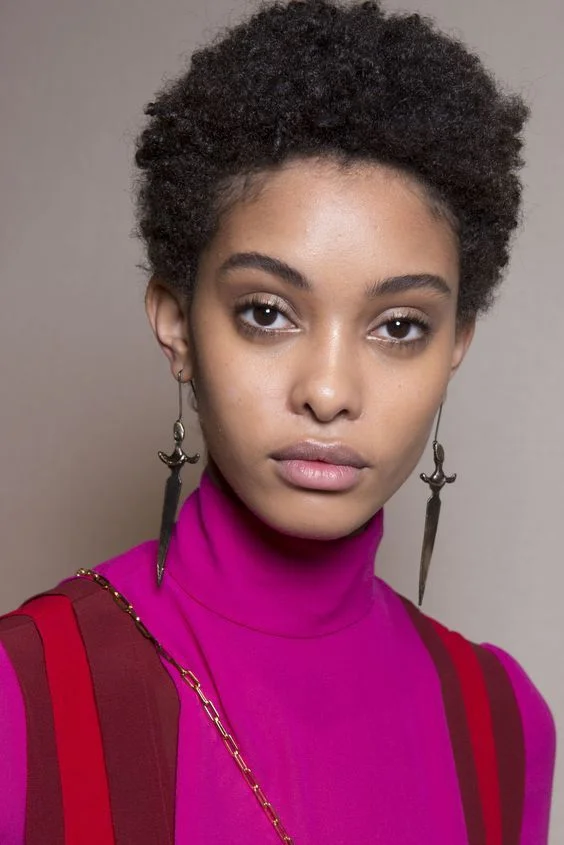 This short curly 'fro is versatile and can be worn to work or when going out for a night of fun!