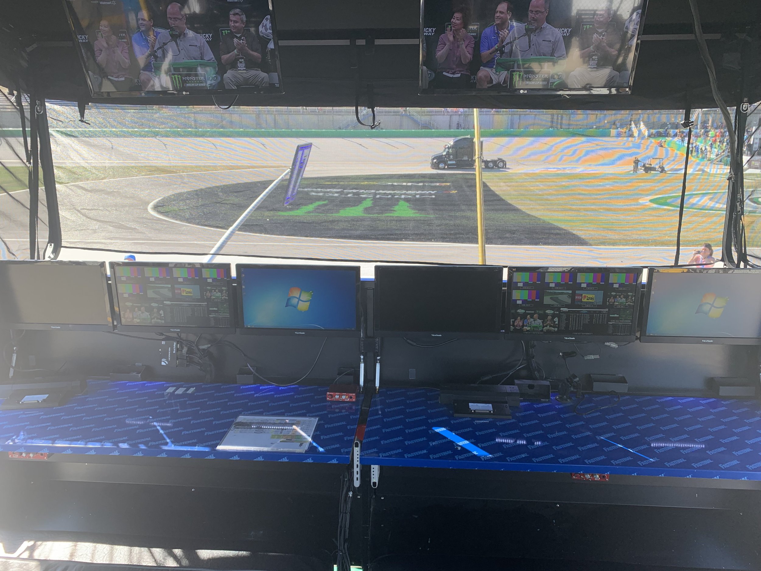 Inside of the Pit Stall Mission Control