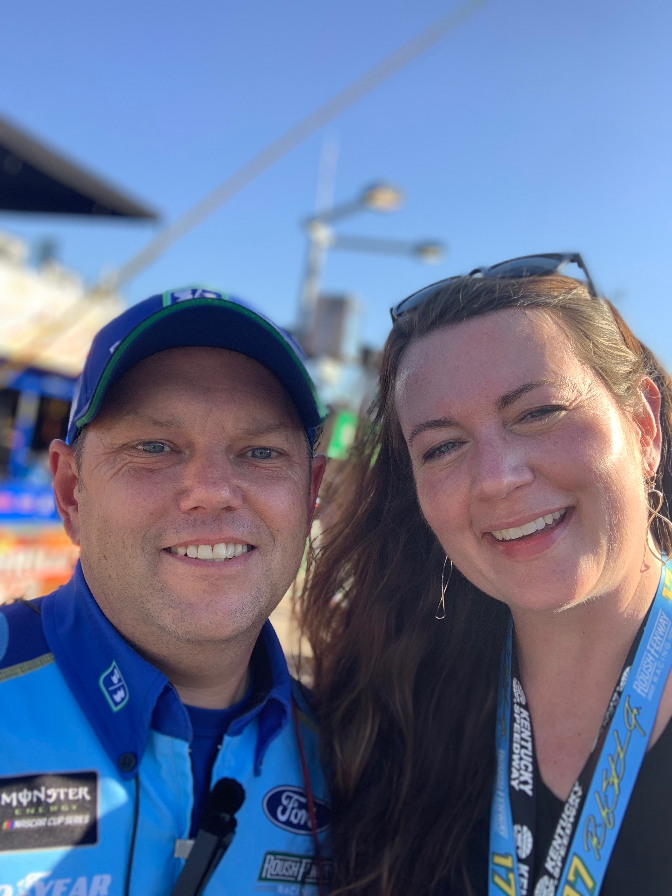 Vanessa with Chris Church, the Interior Manager