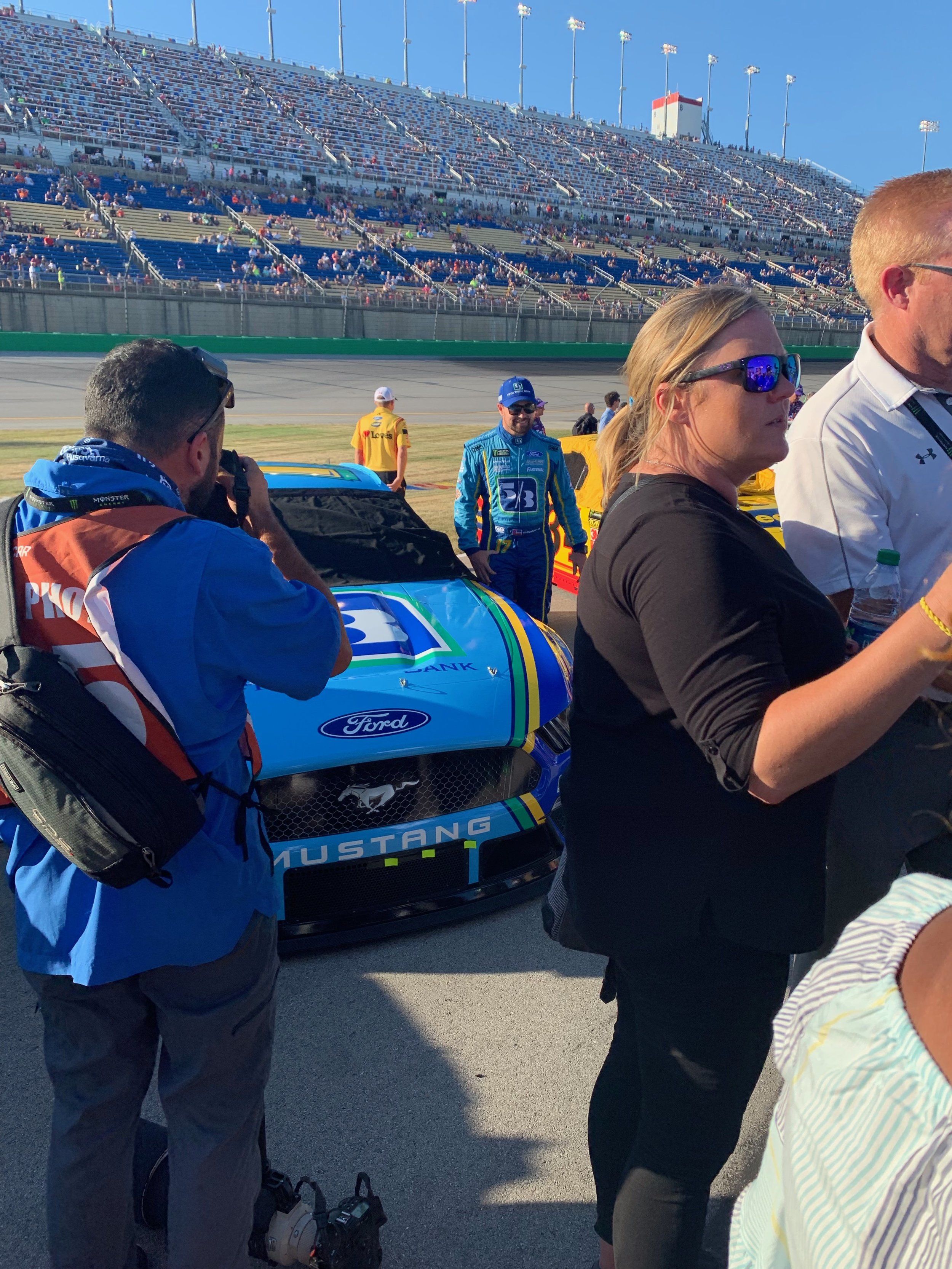 Ricky Stenhouse Jr Stands by his Car before Opening Ceremony