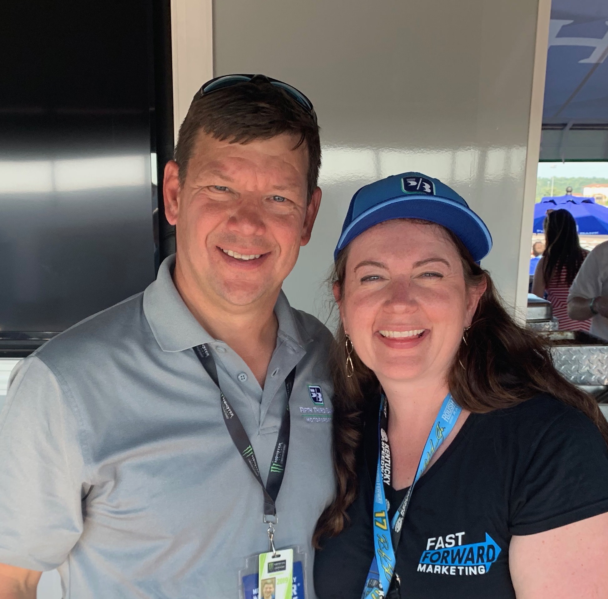 Vanessa with Alan Sulek, Vice President Business Banking Motorsports at Fifth Third Bank