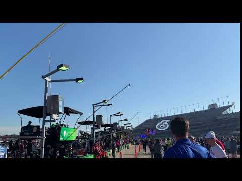 A view of the stadium from Pit Row Kentucky Speedway