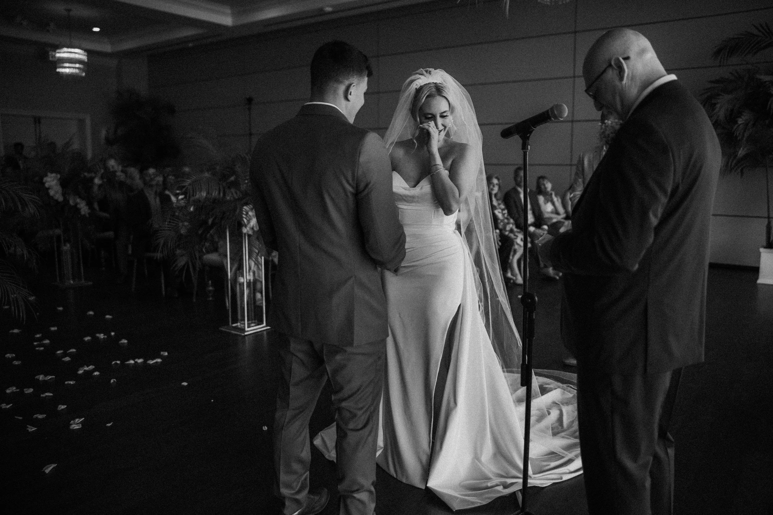 Wedding sneak peek intimate moment