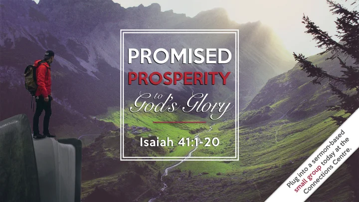 God’s Power Promises - Prosperity to God's Glory