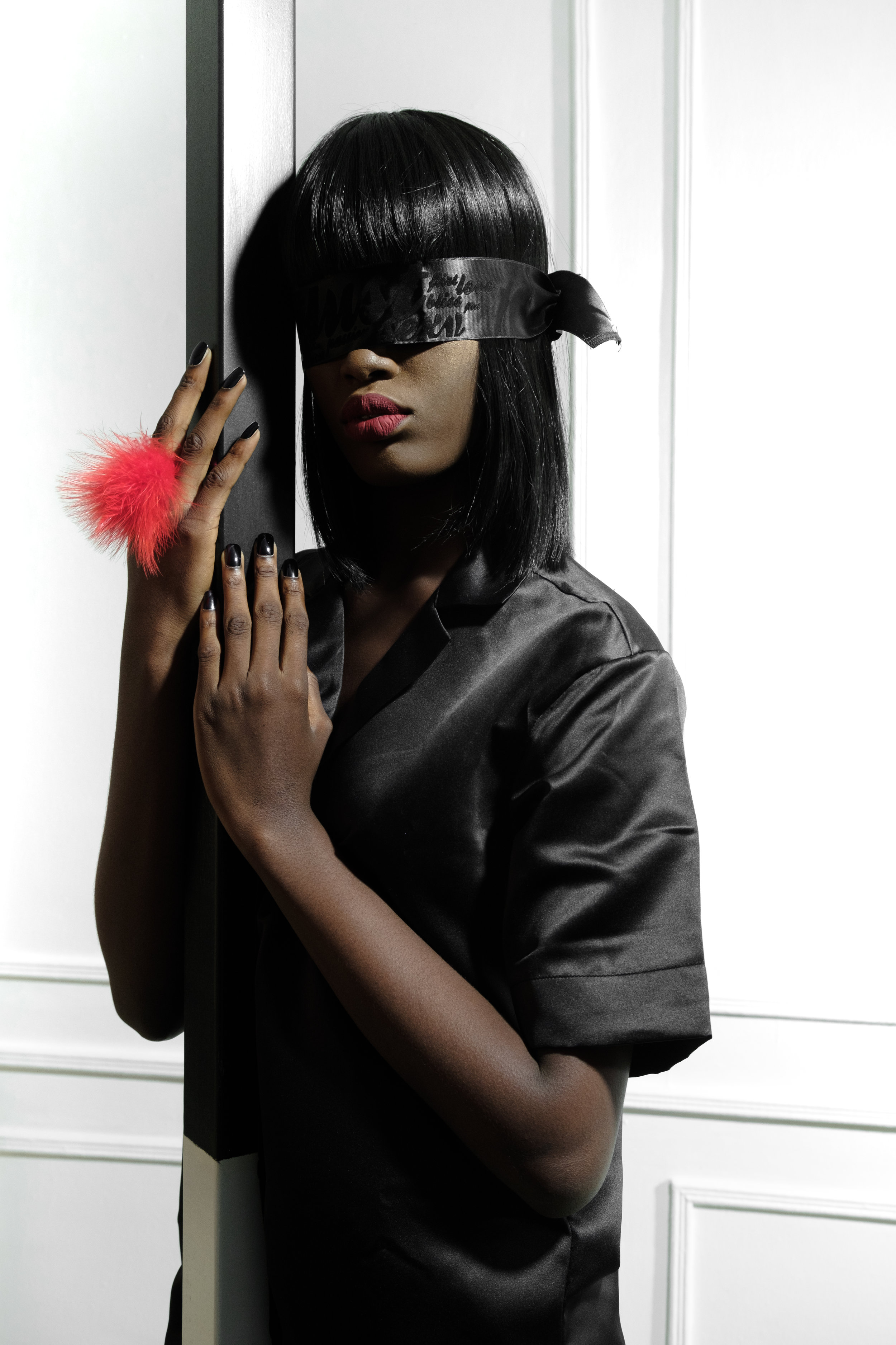 ORANGE CULTURE BLACK SILK MENS PYJAMAS AND BIJOUX INDISCRETS RED TICKLER AND LUST EYE MASK BLACK3.jpg