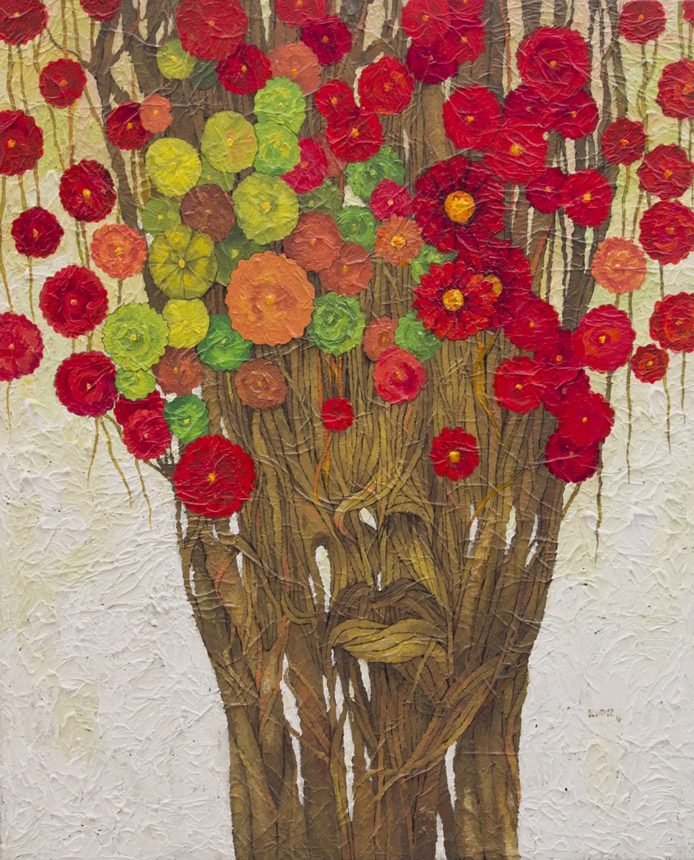 Head With Morning Roses