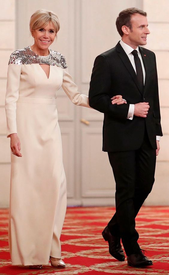 Brigitte Marie-Claude Trogneux-Macron is a French school teacher who is the wife of Emmanuel Macron, President of France and ex officio Co-Prince of Andorra since May 2017. In 2015, to help support her husband in his political career, she ended her career as a teacher of literature at a prestigious private high school, Lycée Saint-Louis-de-Gonzague, in Paris.