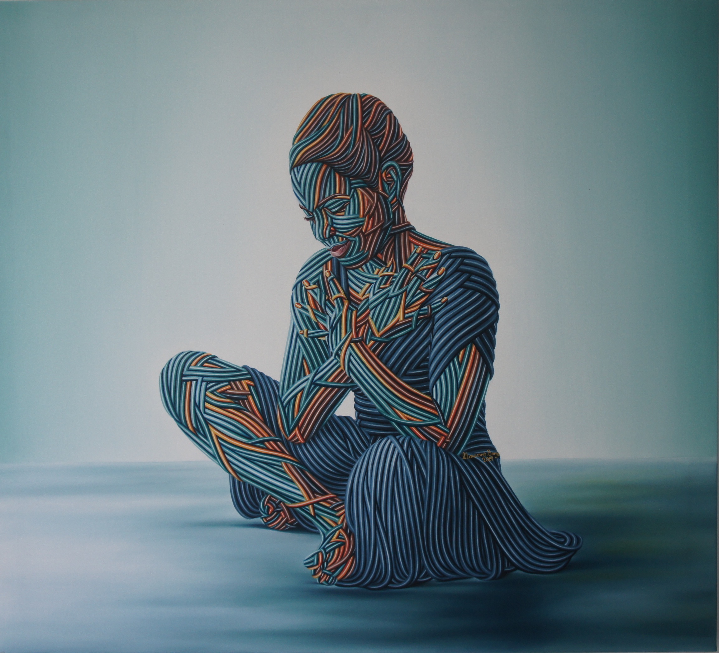 Inner Peace, Oil on canvas, 91 x 101 cm, 2019, Olawunmi Banjo