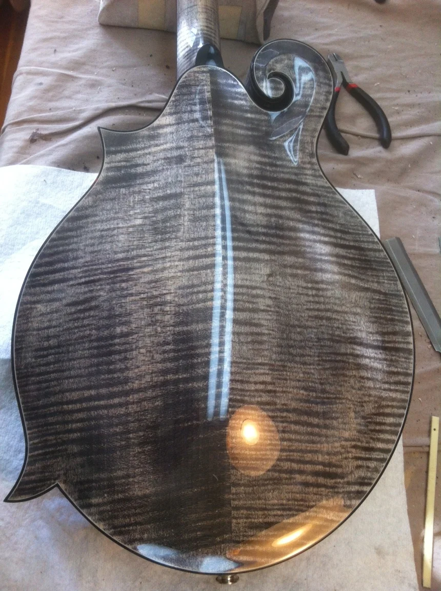 Flamed Maple with Grey finish resembles the coat of a mule deer