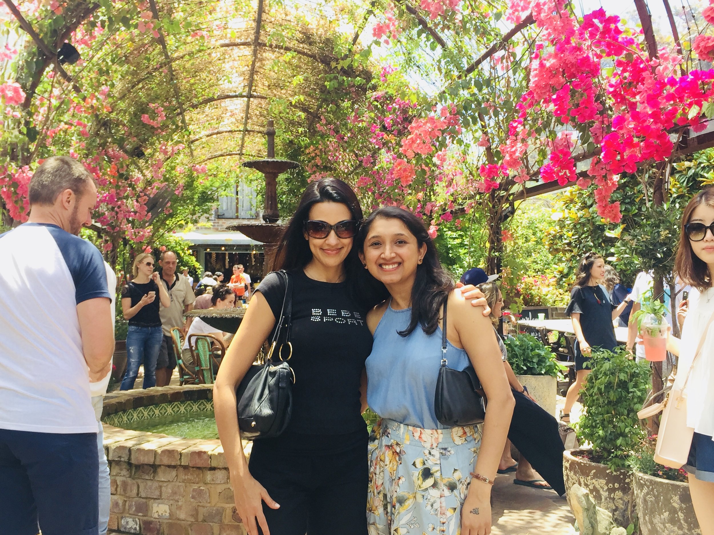 Meeting new friends at The Grounds of Alexandria in Sydney, Australia. This is must-see stop for foodies!