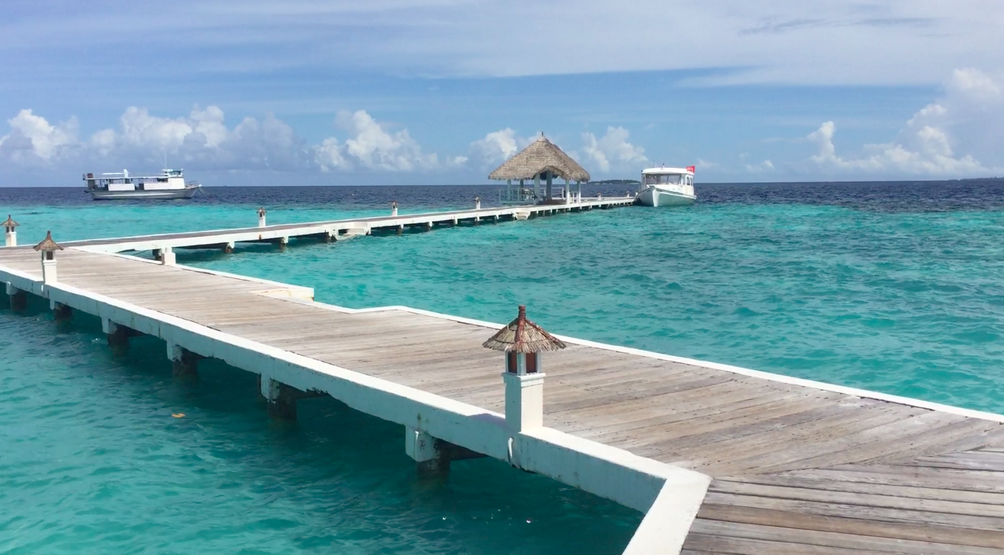 The beautiful Kaafu Atoll in The Maldives.