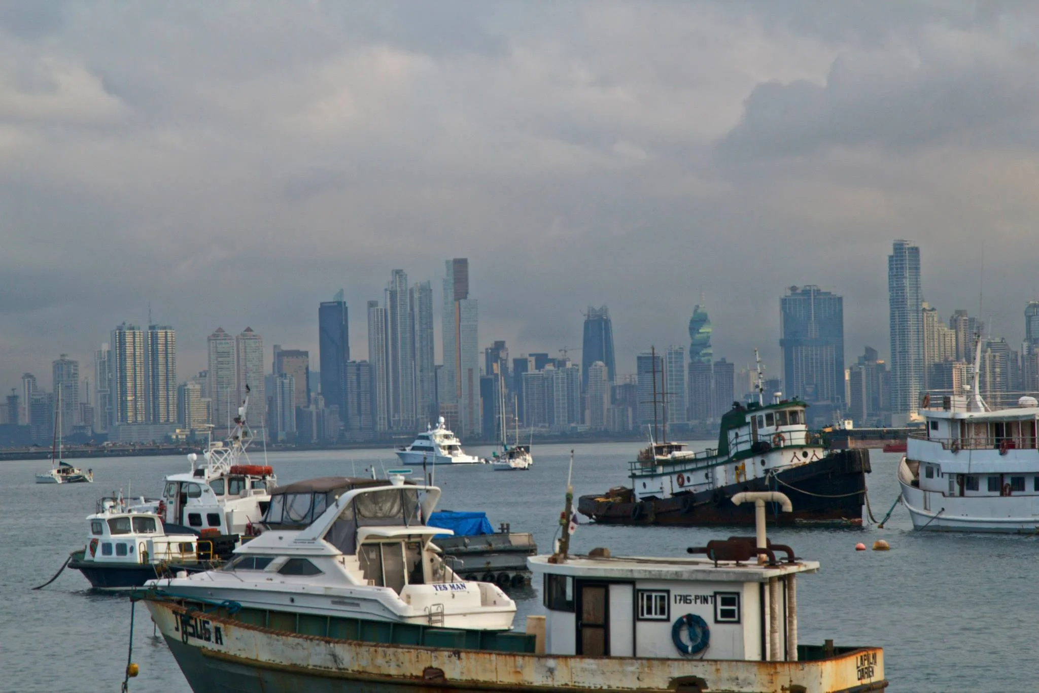 Modern Panama City from across the bay