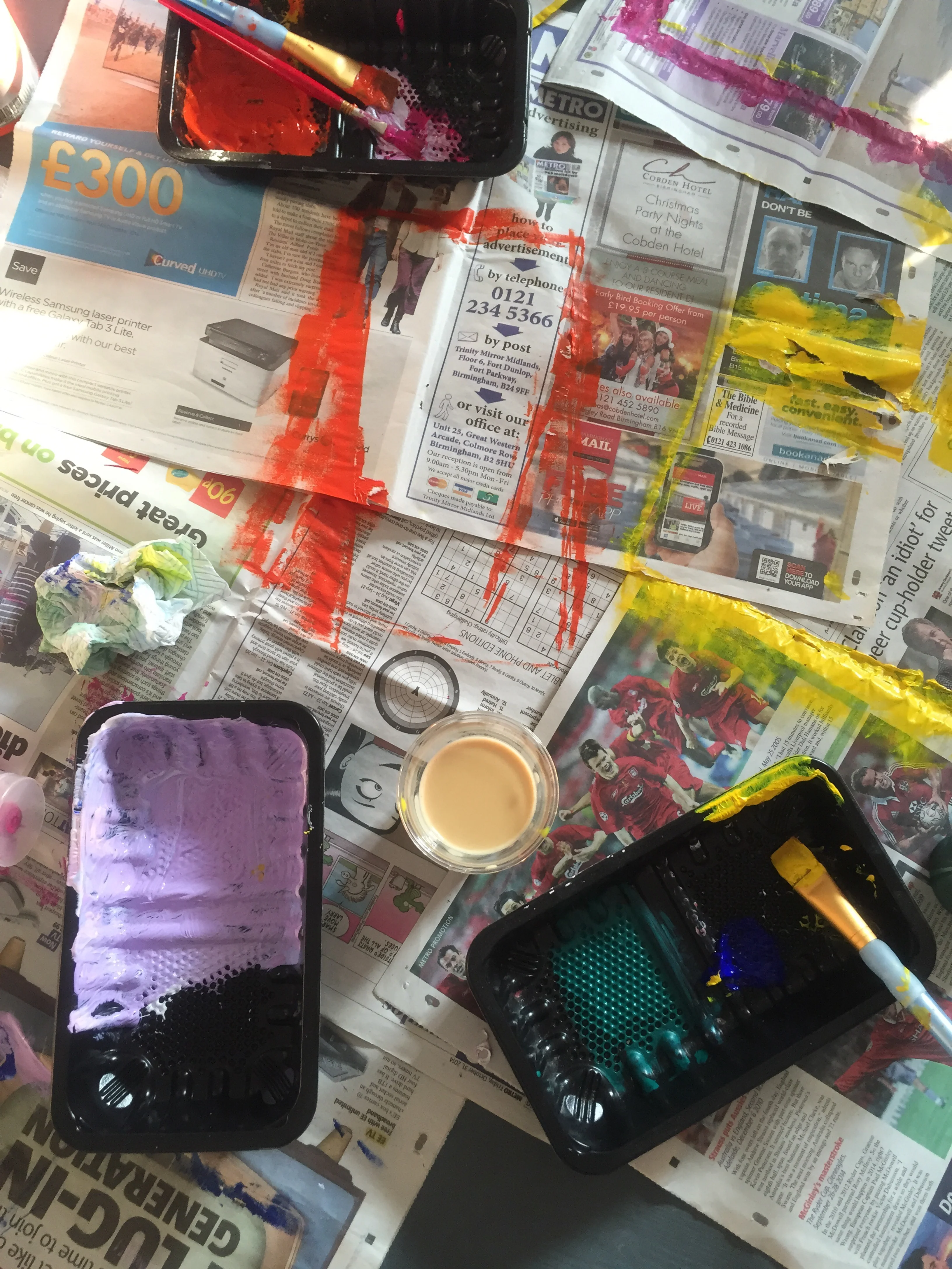 Display stand paint explosion