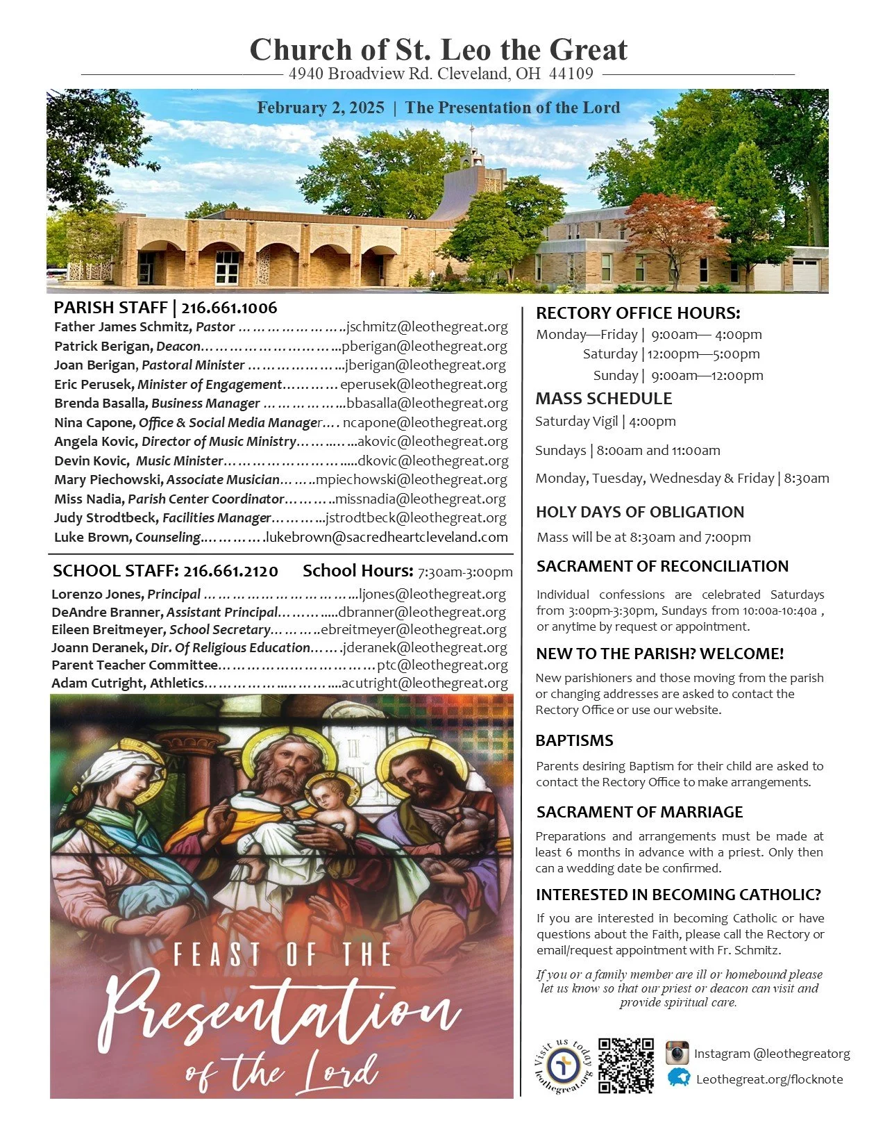 Parish Bulletin for February 2, 2025