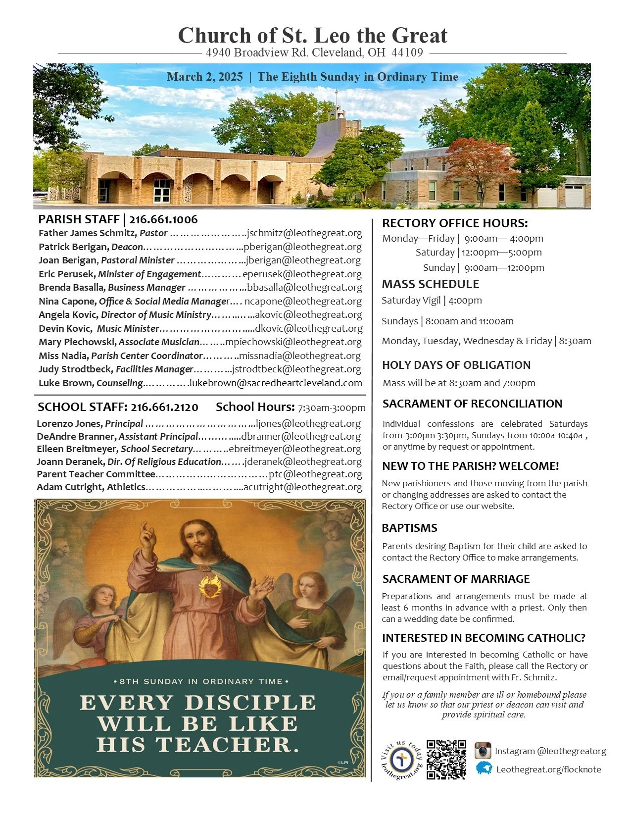 Bulletin for March 2, 2025