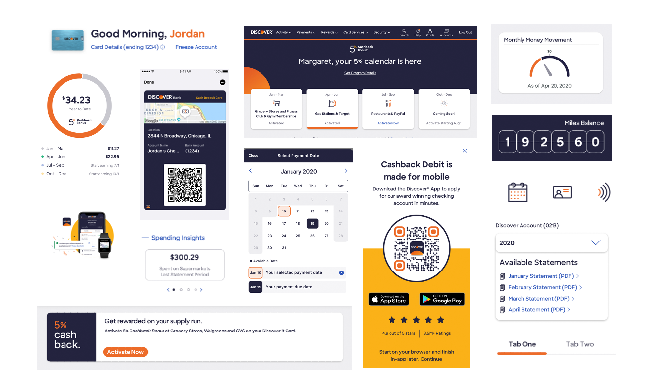Implementing a design system established a shared set of components and guidelines across all Discover business units. This alignment fostered consistency, streamlined approvals, and accelerated decision-making by making choices clearer and more str