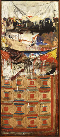 Robert Rauschenberg Bed 1955 mixed mediums, ca. 75 x 32 x 8 in. Museum of Modern Art