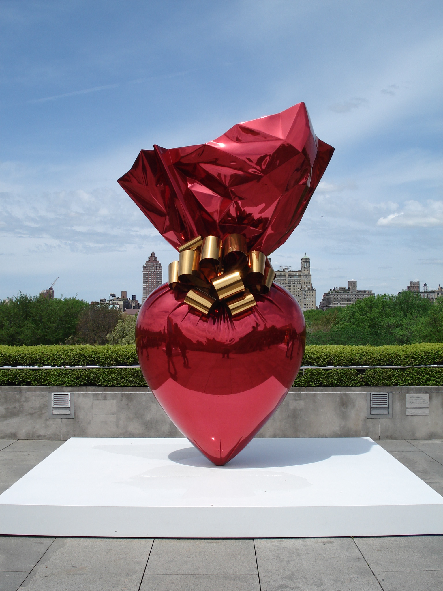 Sacred Heart (Red & Gold) by Jeff Koons