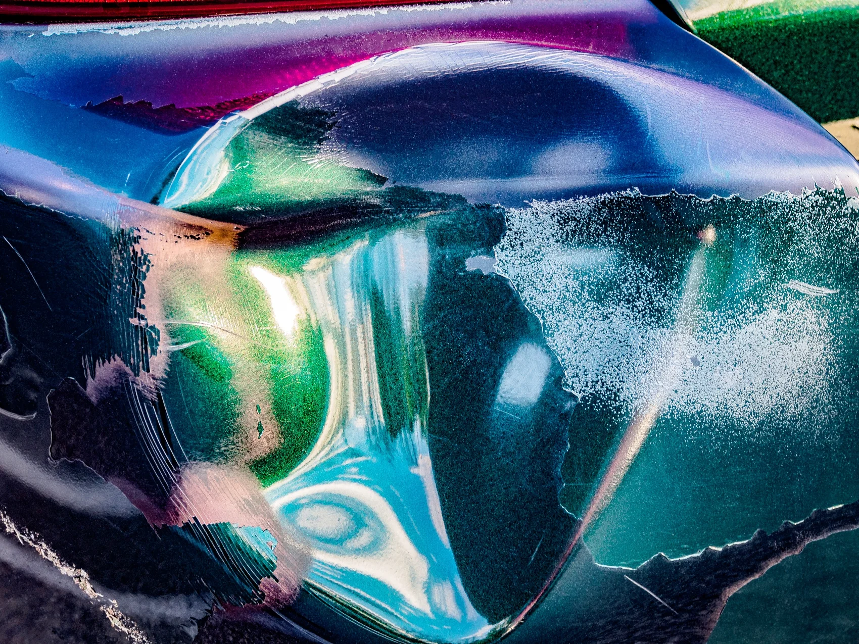 Blue-Green Dent, RCC Parking Lot, Suffern, NY