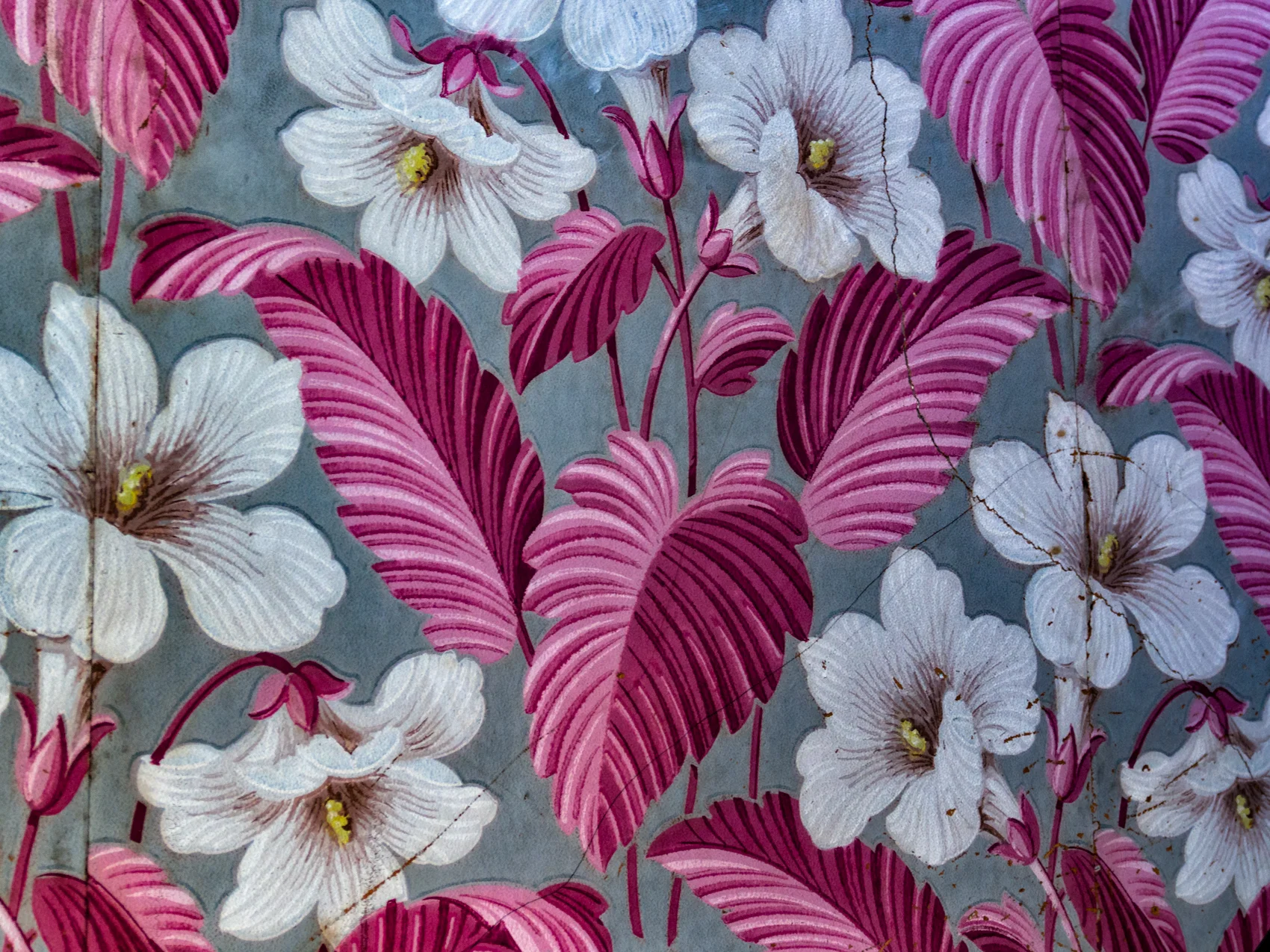 Old Flowered Wallpaper, Piermont, NY