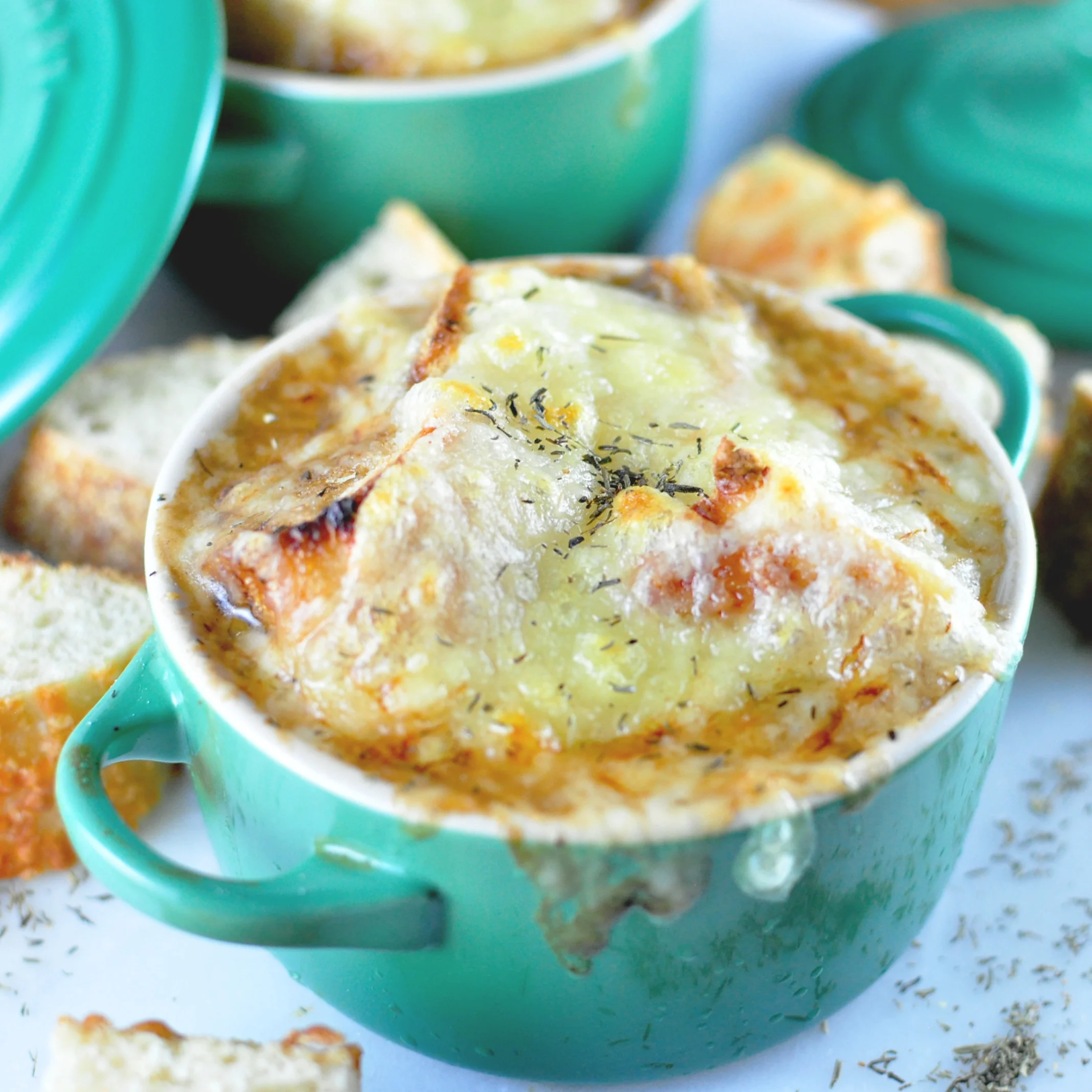 french onion soup with gruyere croutons 