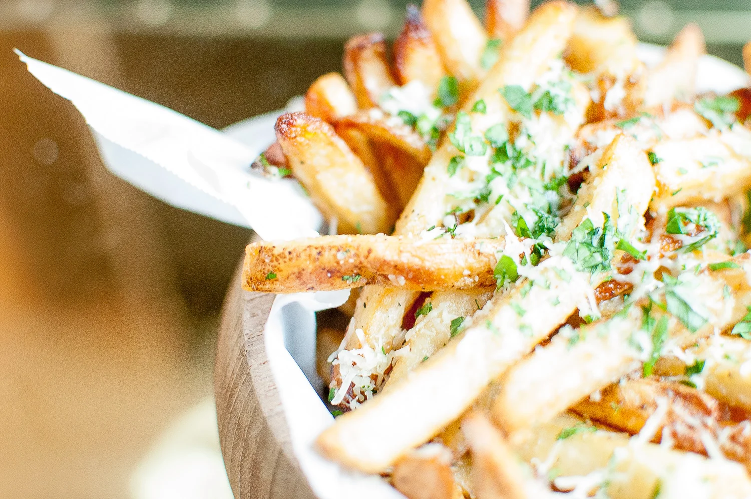 crispy parmesan truffle fries
