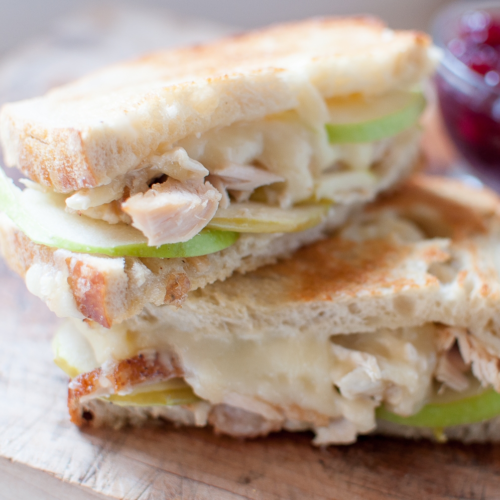 roasted turkey, brie and apple melt