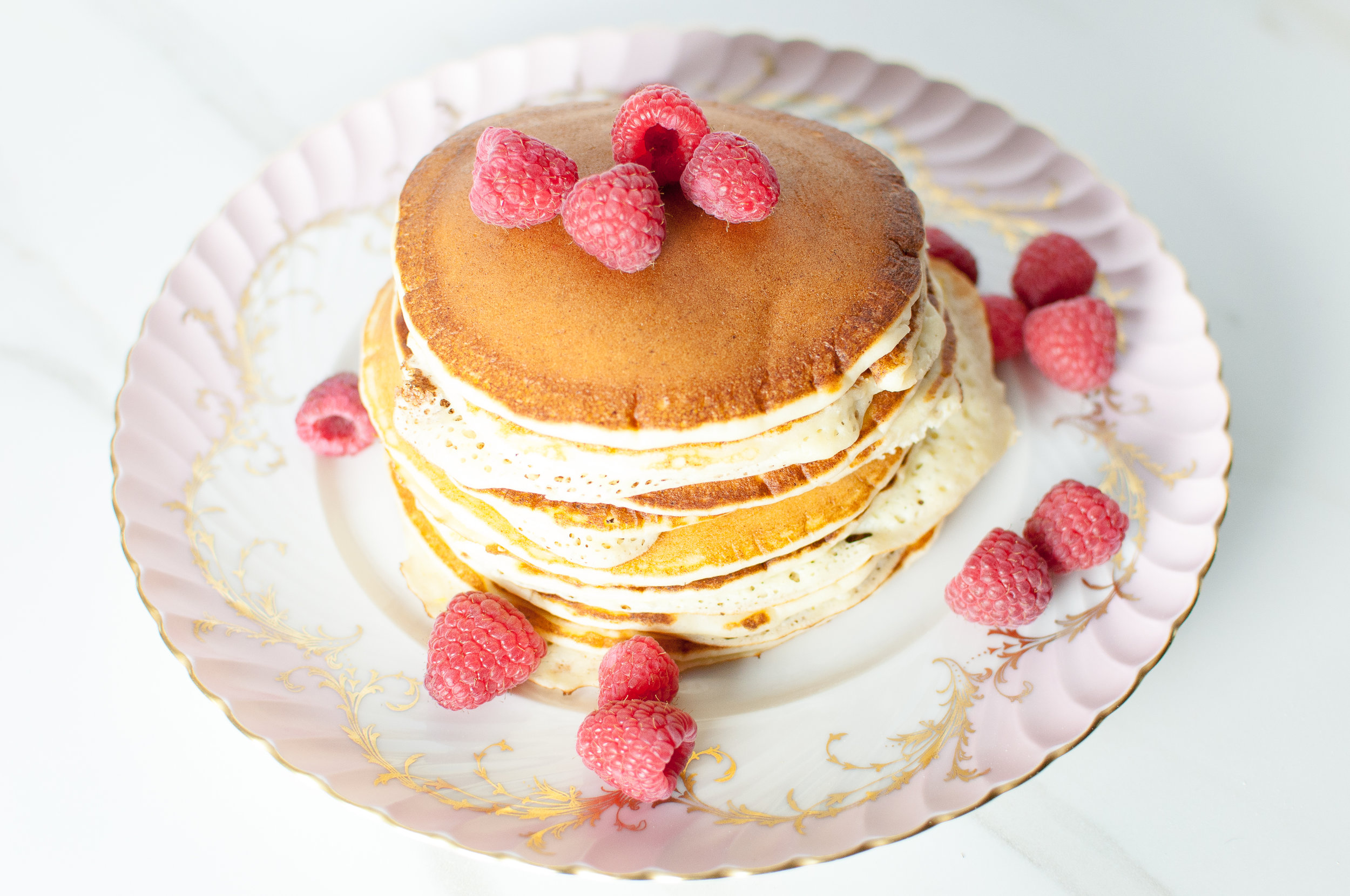 whipped lemon ricotta pancakes with raspberry preserves #SayItWithHomemade #BonneMaman | kitchen lush