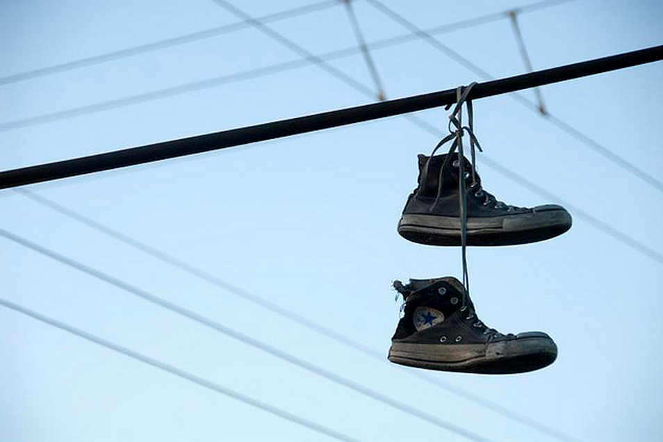 Courtesy Flickr - Gen Gibler - Hanging converse