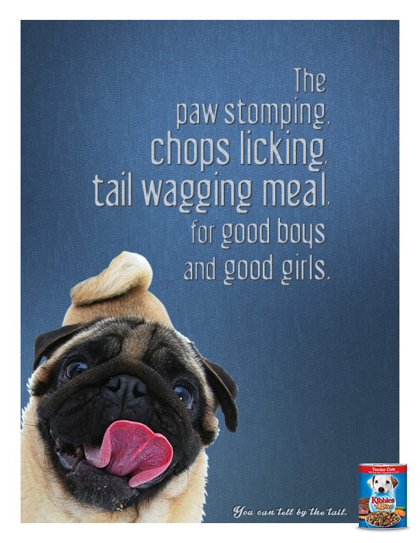 Copywriter Charlie Wachtel and art director Jessica Hiatt put together a full campaign for Kibbles and Bits