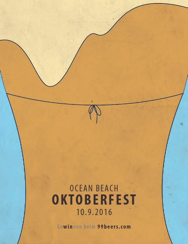 Called Oktoberfest: Bikini , this ad showcases the way San Diego celebrates its beer culture