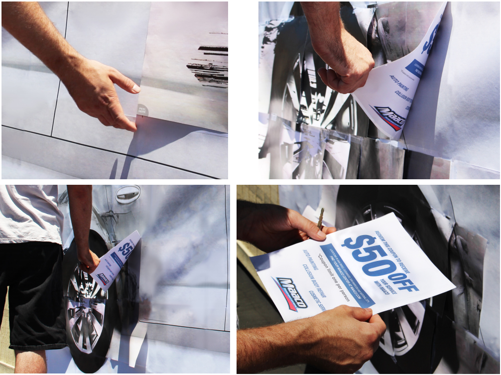 Each flyer has an offer for discounted body work. 