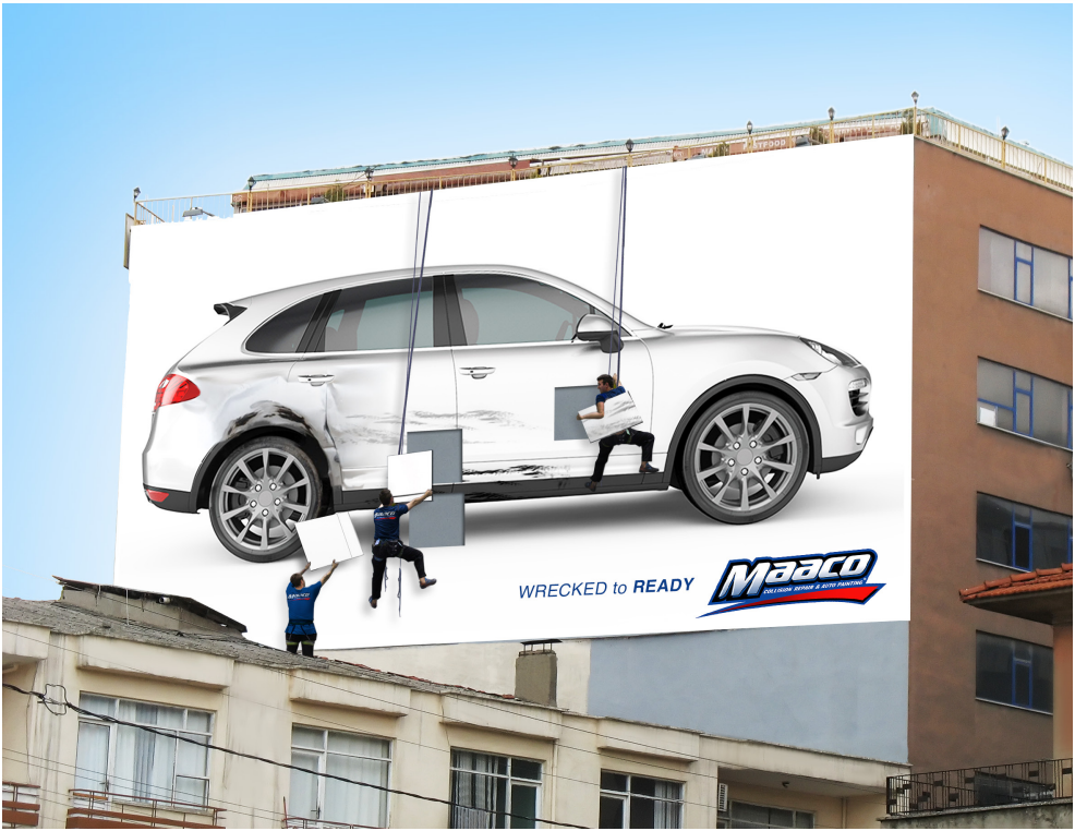 The final outdoor pieces were compiled and retouched in Photoshop.