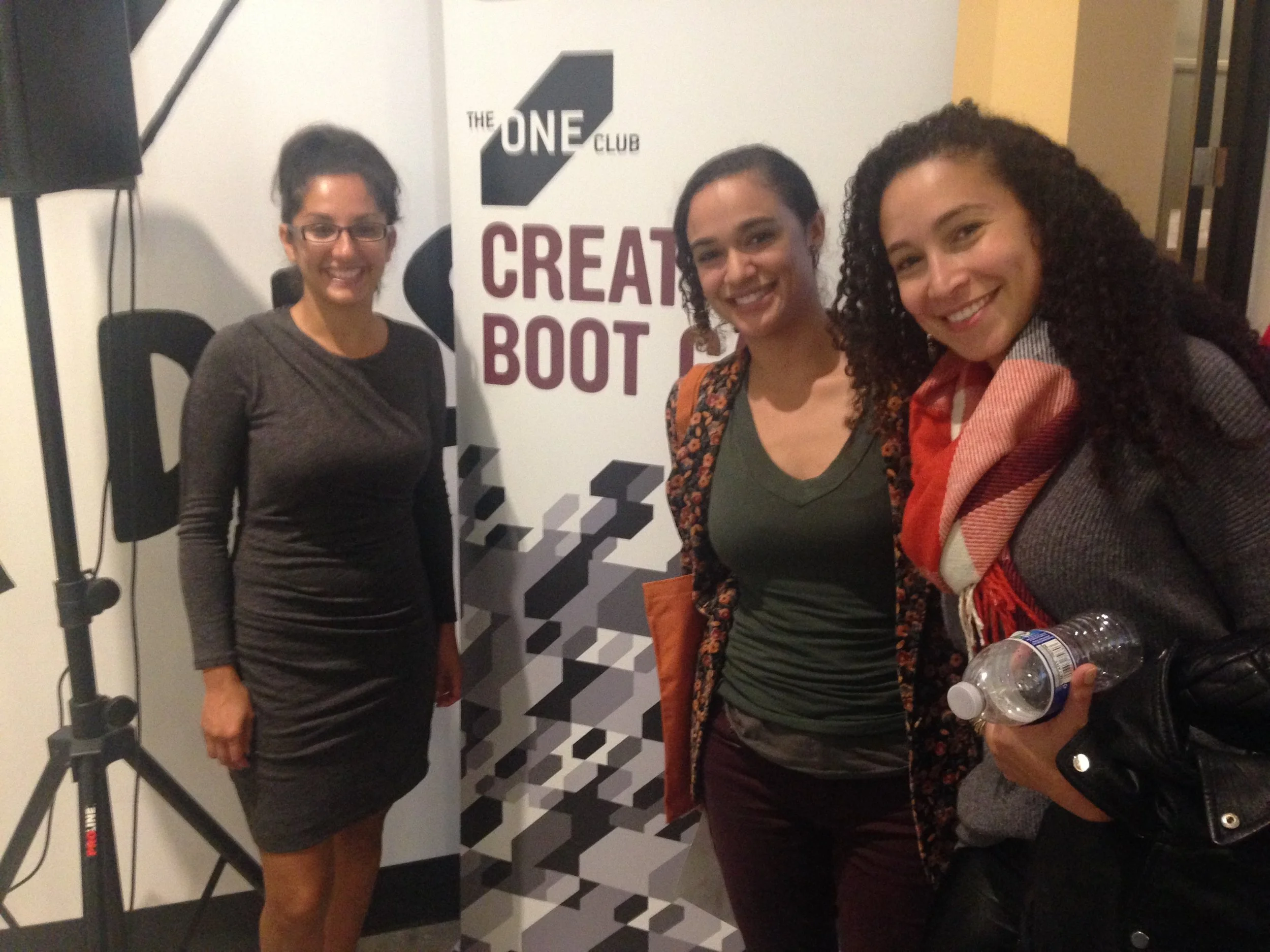 Yasmeen and Oriana with Leila Moussaoui, Art Director from Intel (right). 