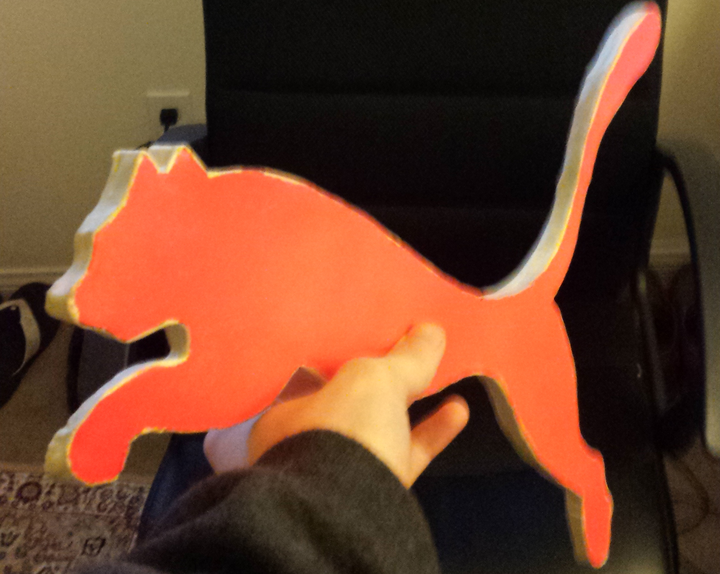 I then cleaned up the edges with tape and an Exacto knife and repainted.