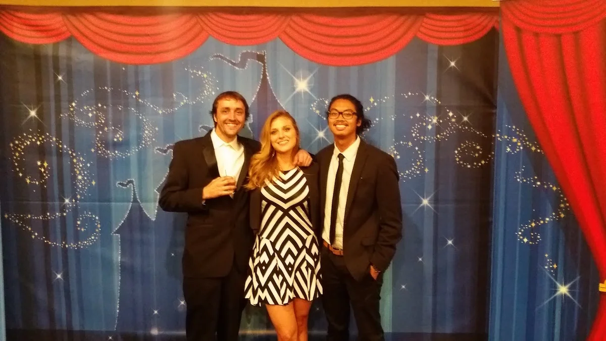 Ryan Renquist, Brooke Lingenfelder and Rodney Manabat at the National ADDY competition in Anaheim