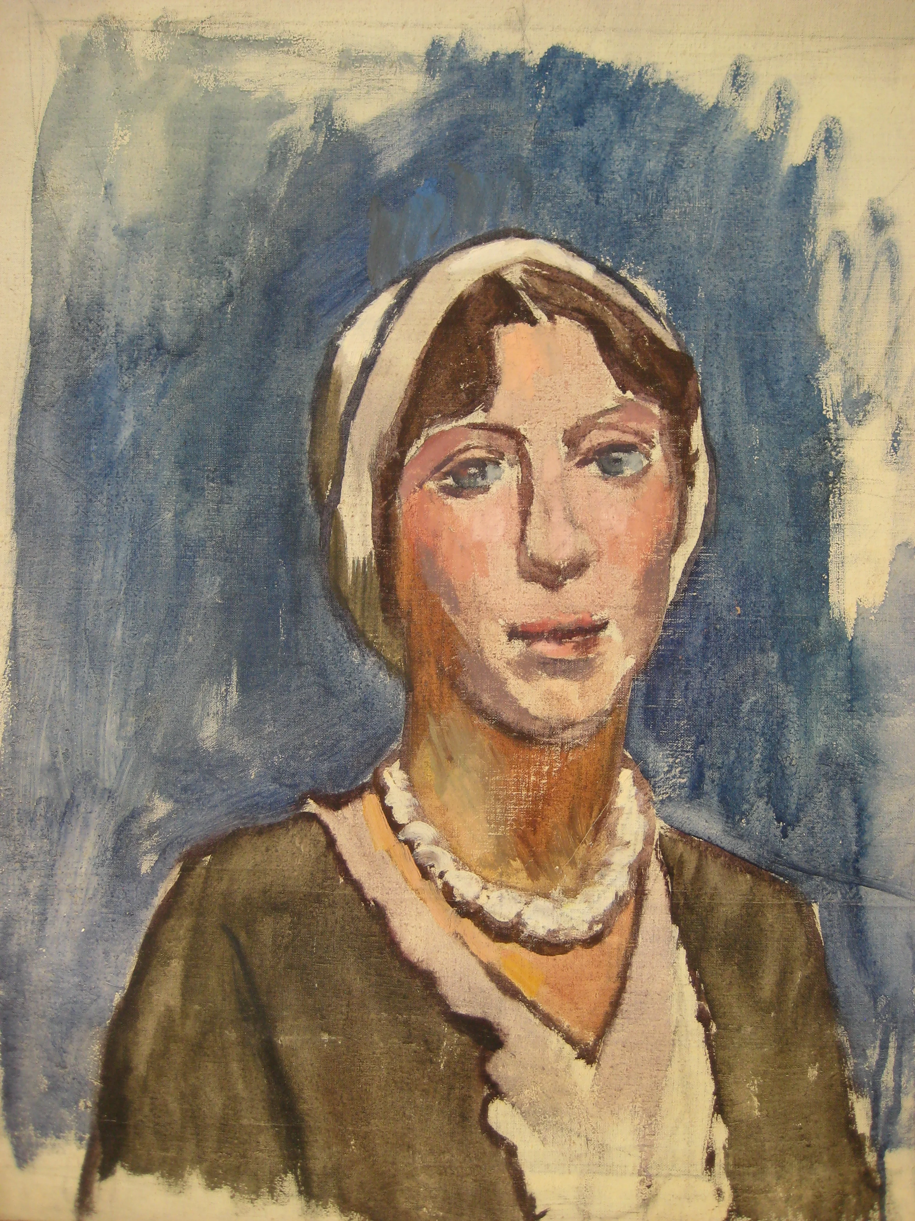 WOMAN WITH WHITE HAT