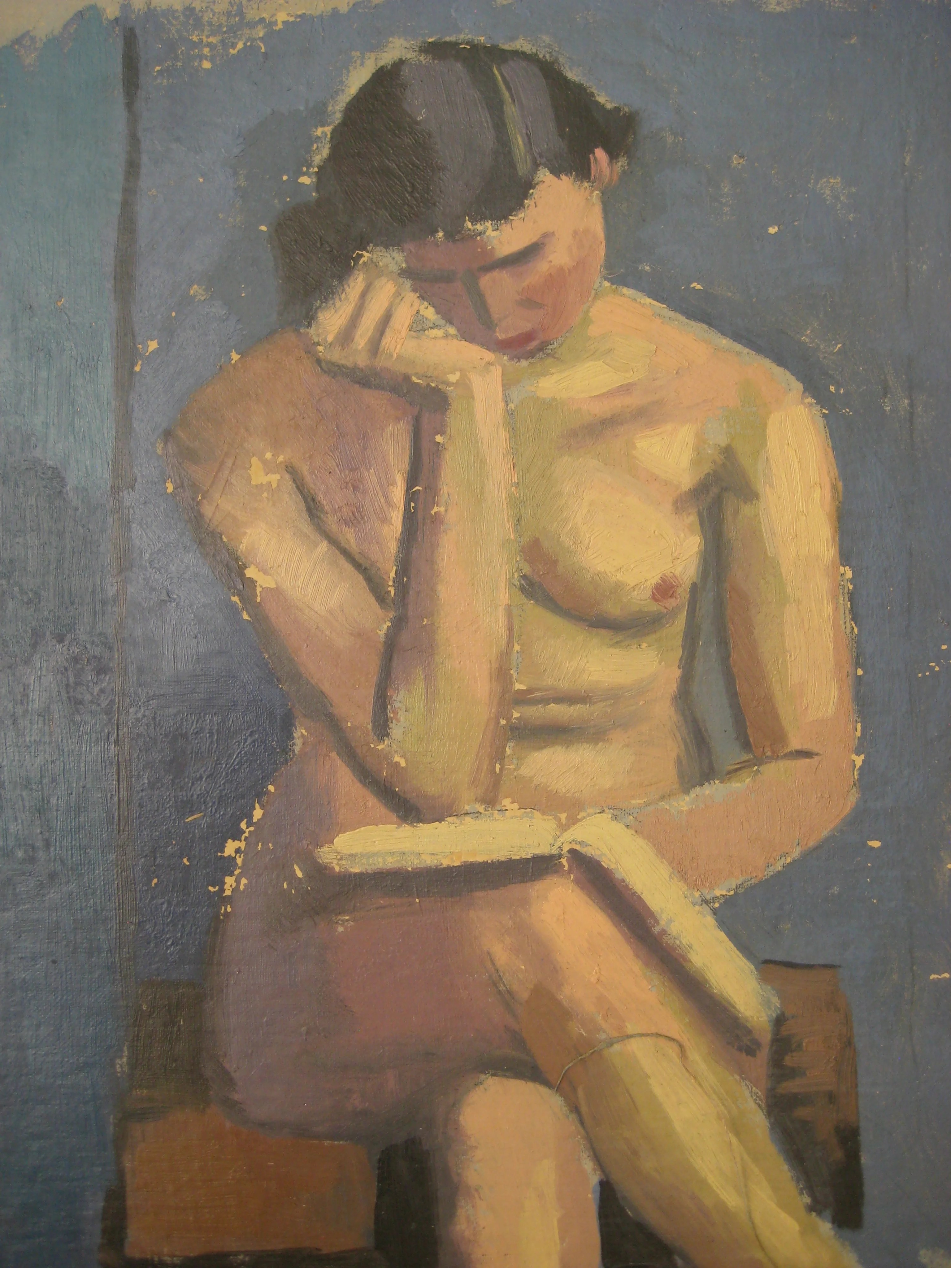 NUDE READING A BOOK