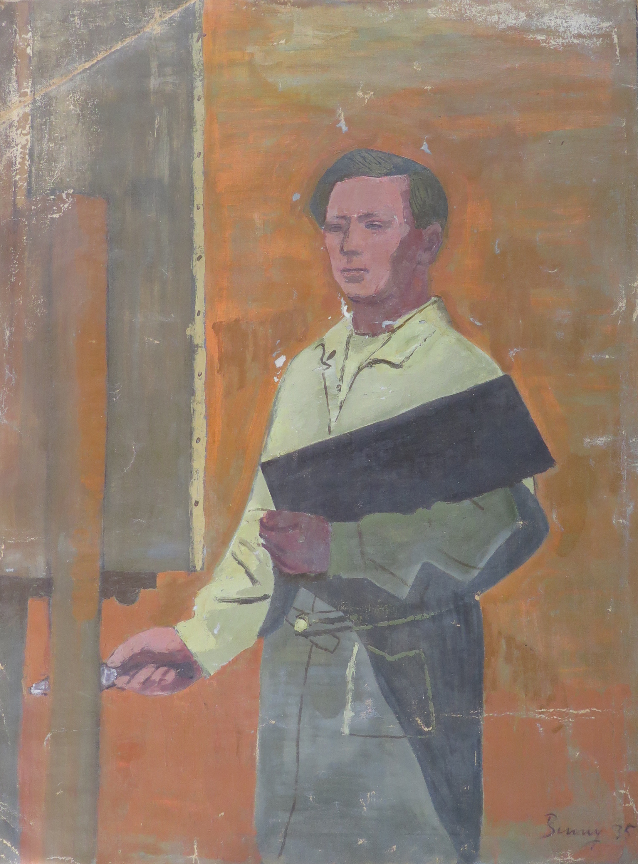 Benny in his studio orange wall (1935)