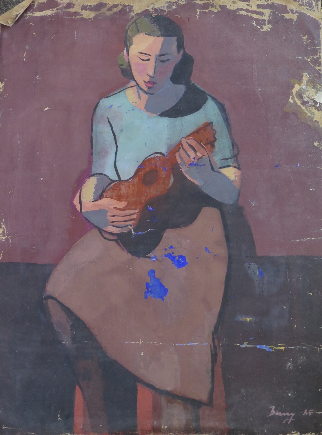 Girl playing the guitar (1935)