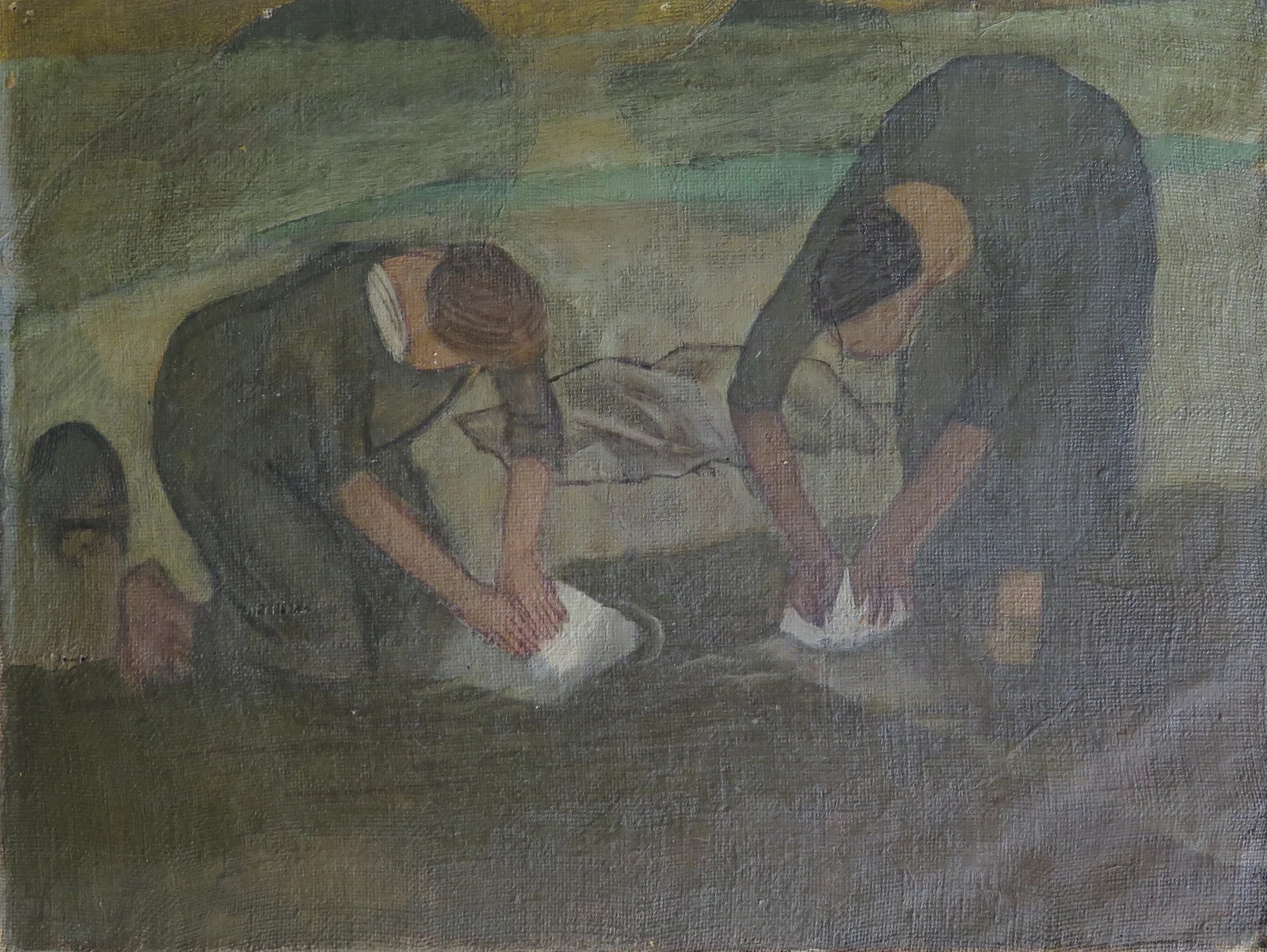 Women washing in the river