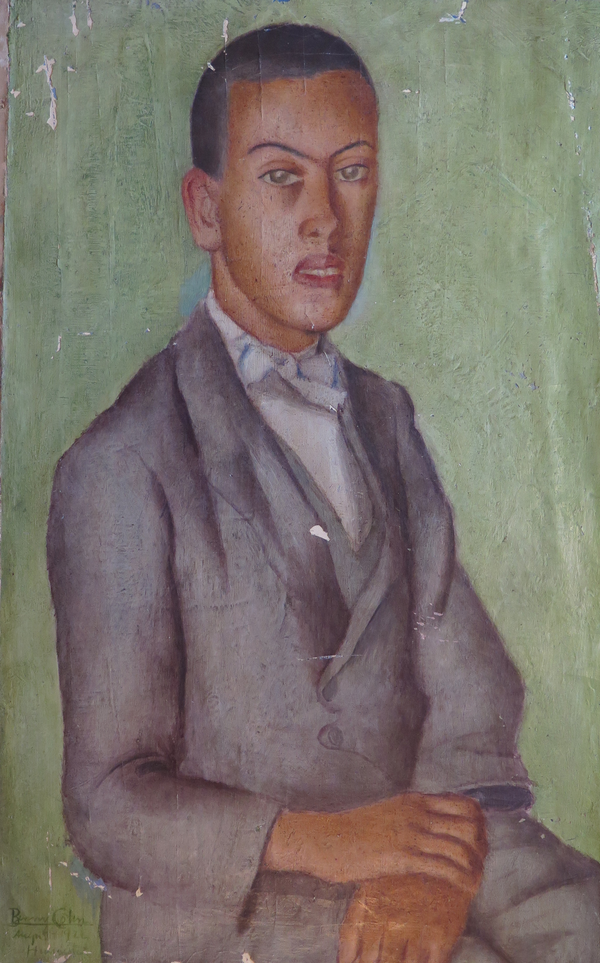 Young man green background (1922)