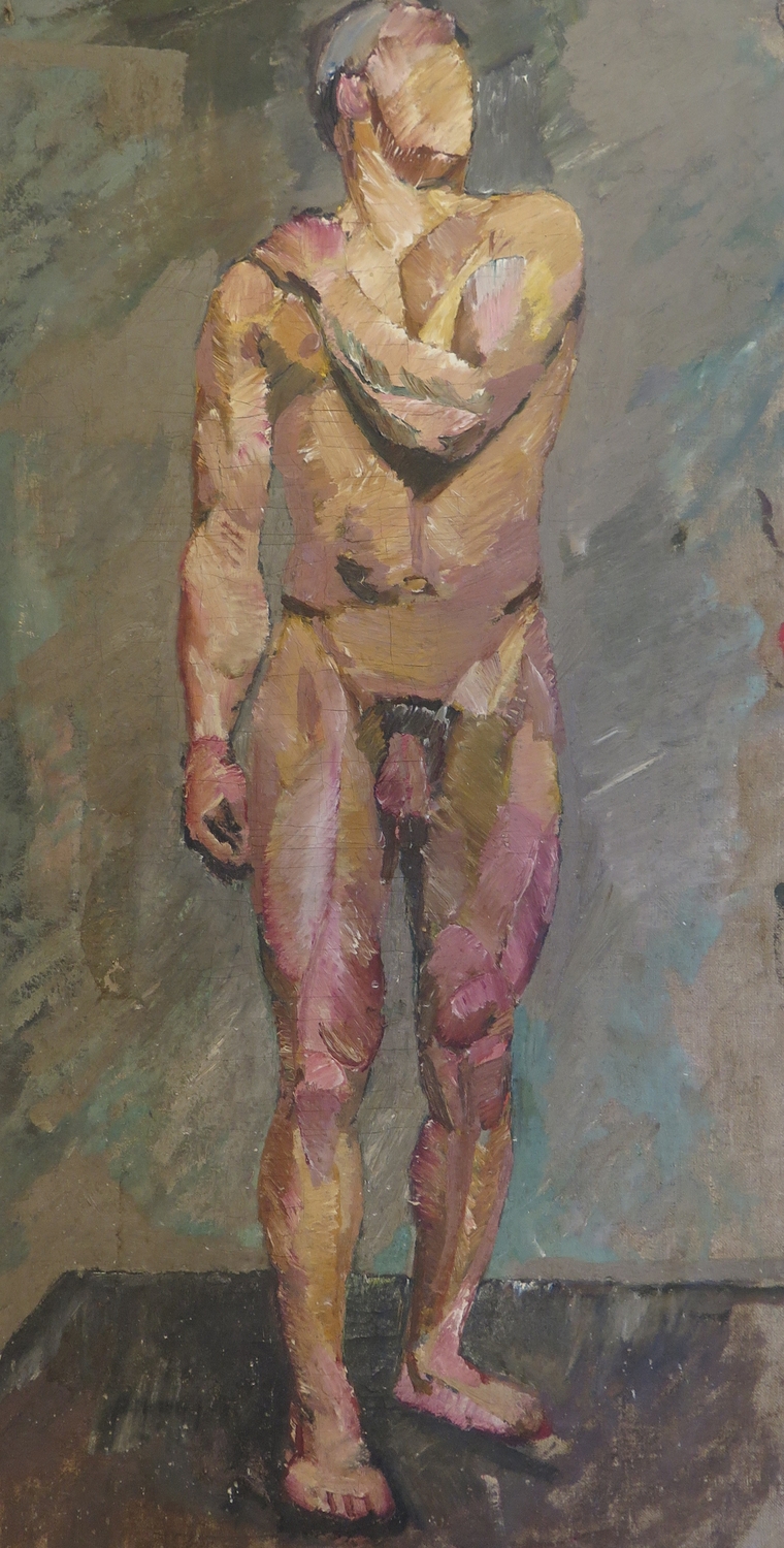 Naked man standing