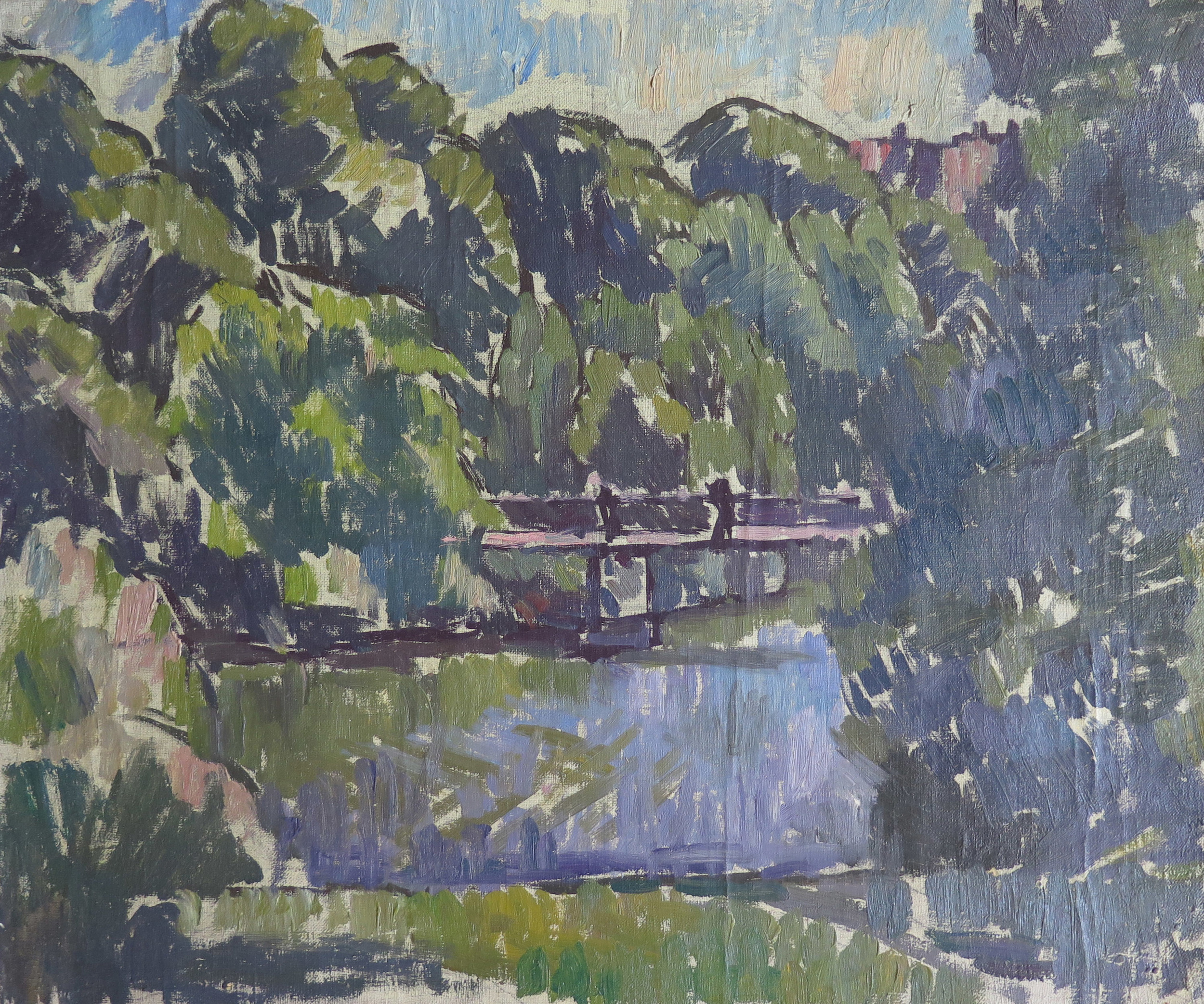 Bridge over still water
